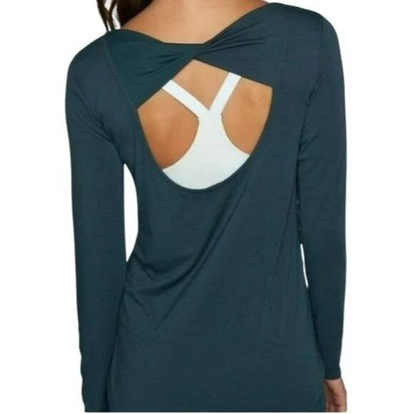 Athleta Twist Back Flexlight Long Sleeve Tee Teal #777974 Womens Medium - Picture 5 of 5